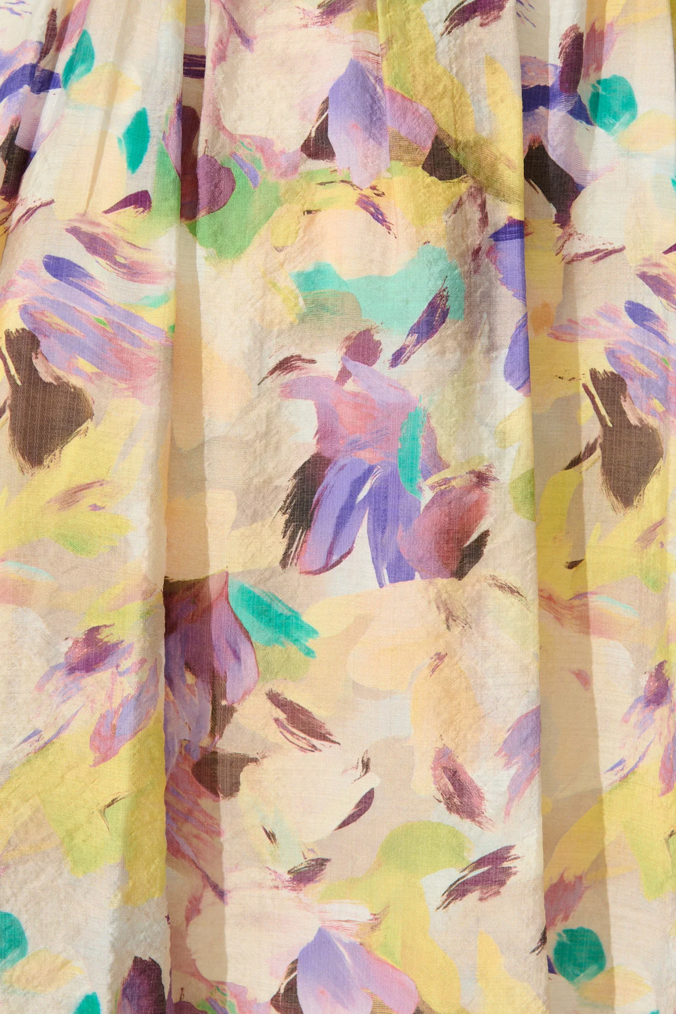 Elodie Bloom Dress in Mustard Multi Watercolour Floral - Image 6