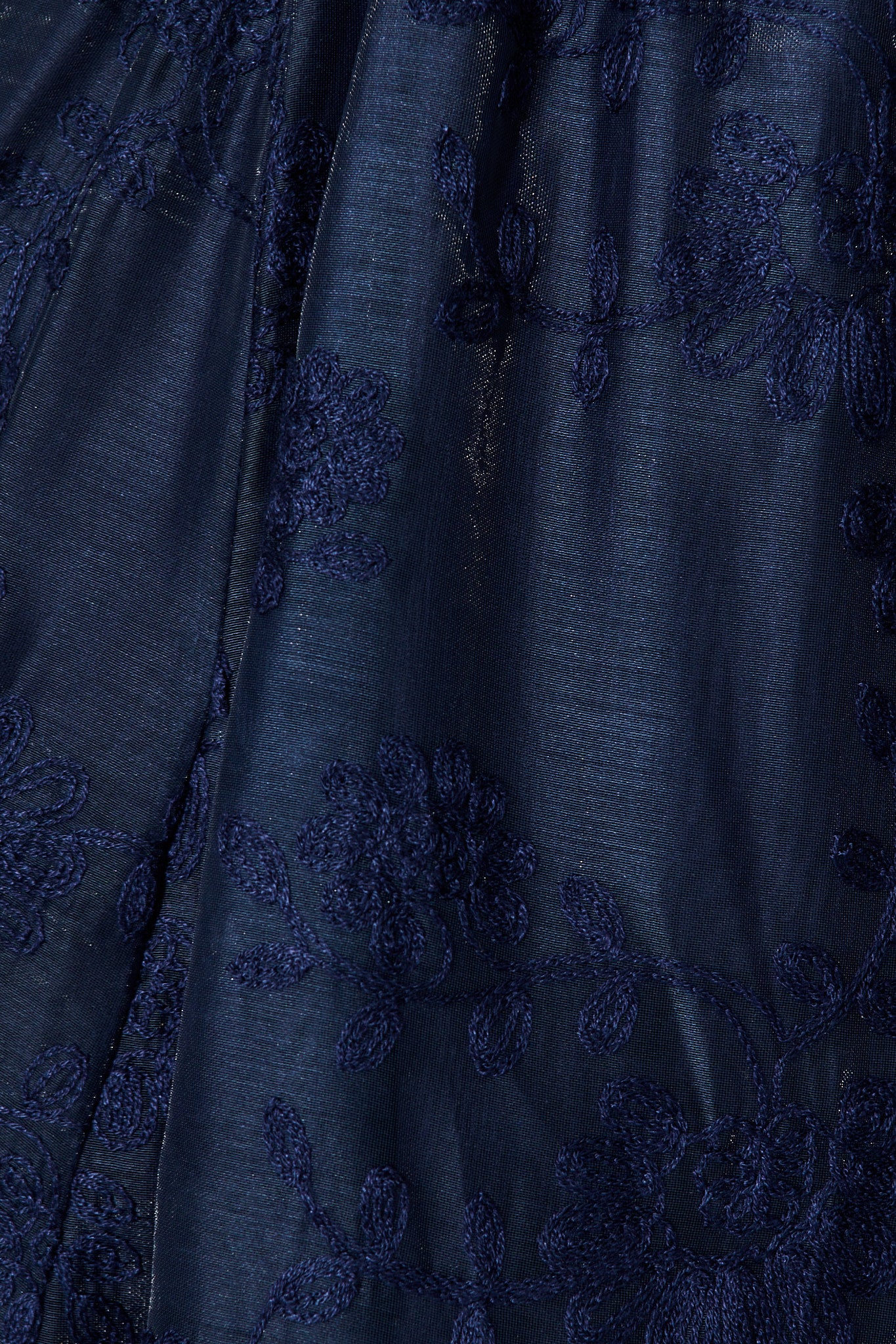 Embroidered Grace Dress in Navy - Image 11