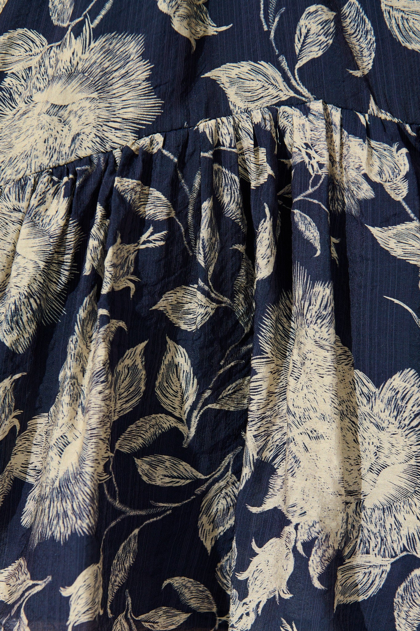 Enara Dress in Navy with Cream Floral - Image 6