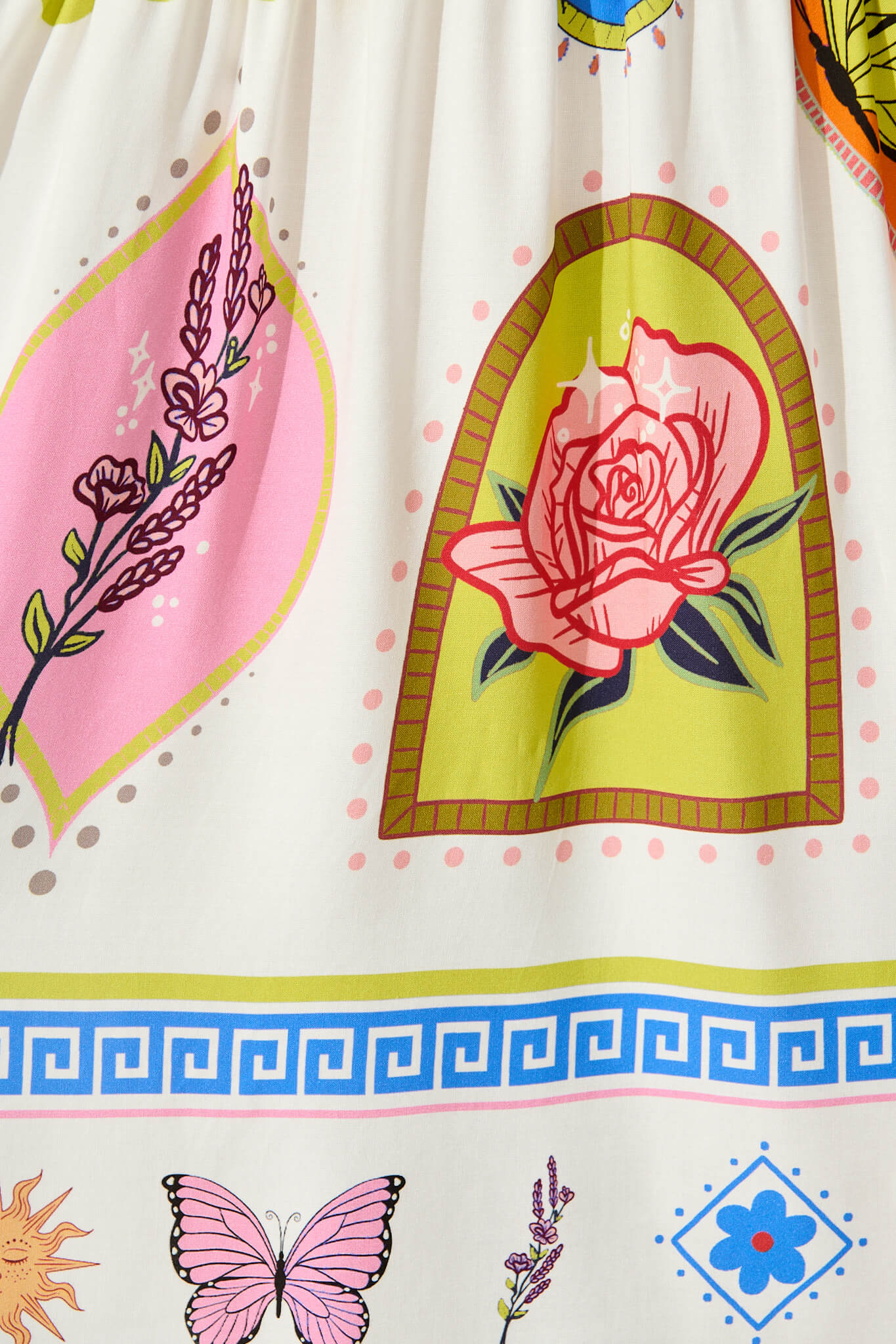 Escape Smock Dress In White With Bright Print - Image 6