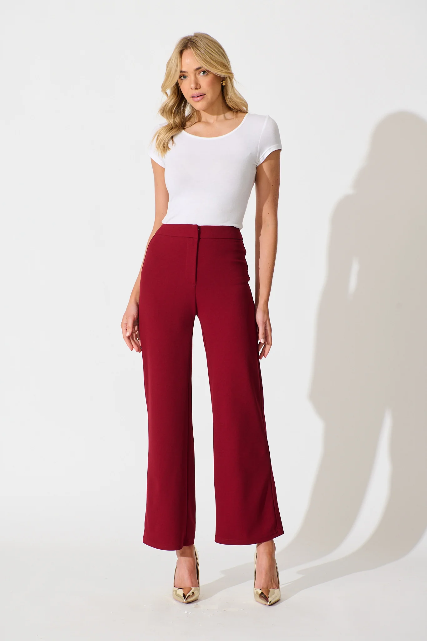 Executive Edge Pant in Wine - Image 4