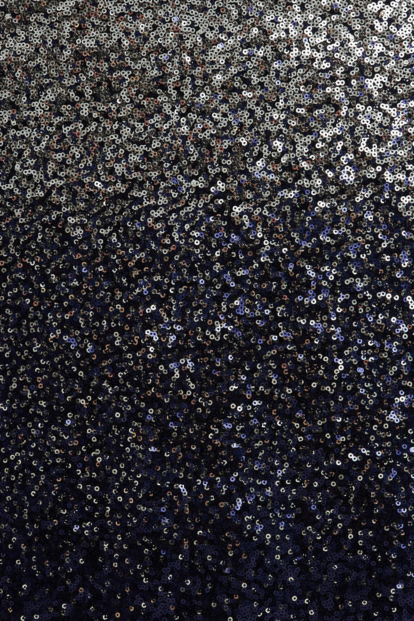 Exquisite Maxi Skirt In Silver With Navy Ombre Sequin - Image 6