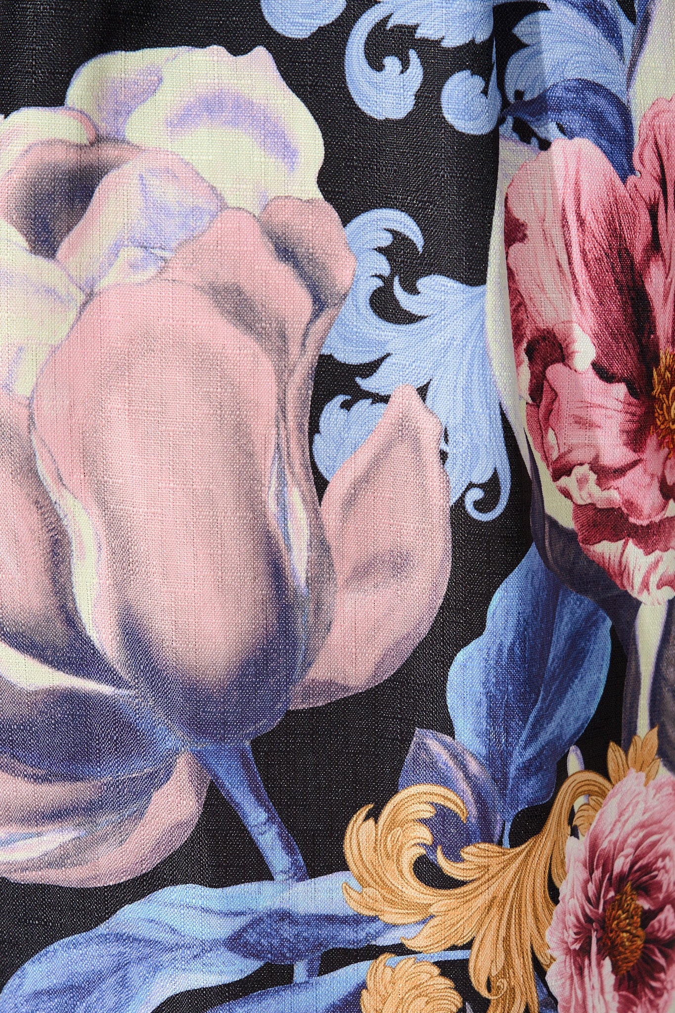 Fantasy Pant in Multi Blue Floral Linen Blend - Image 6
