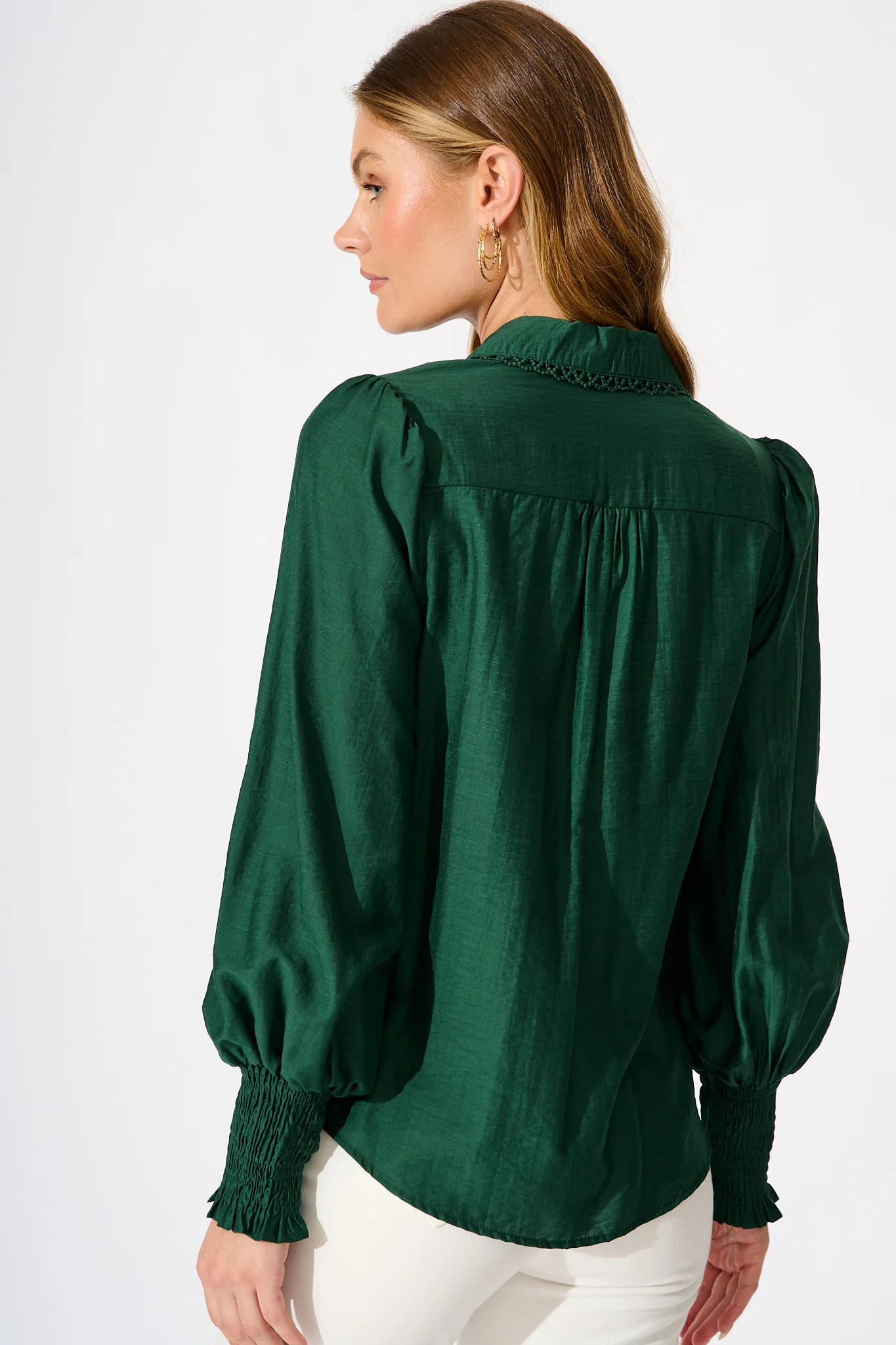 Farah Shirt in Emerald - Image 3