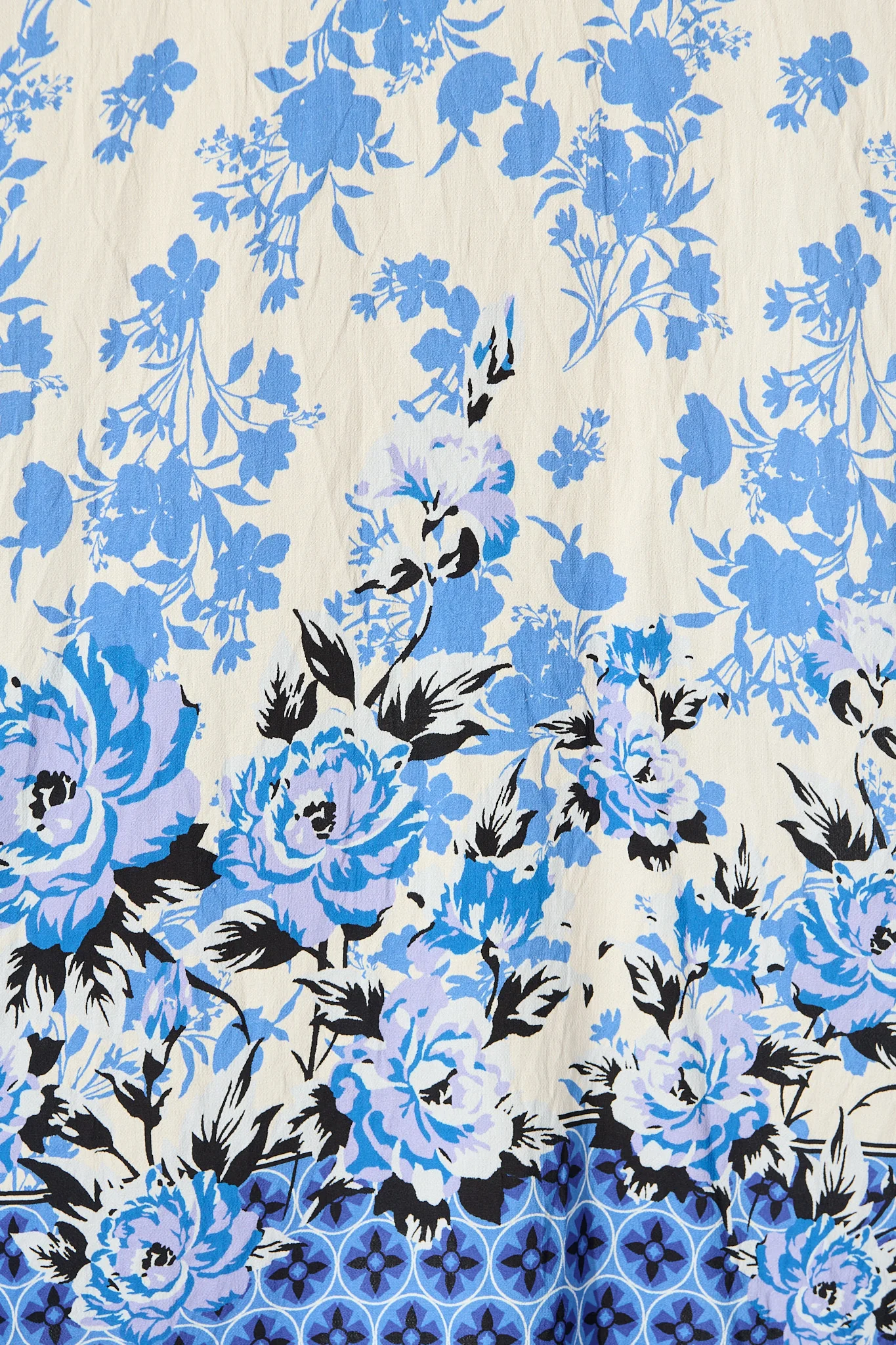 Fayda Maxi Sundress in Blue Floral Linen Blend - Image 6