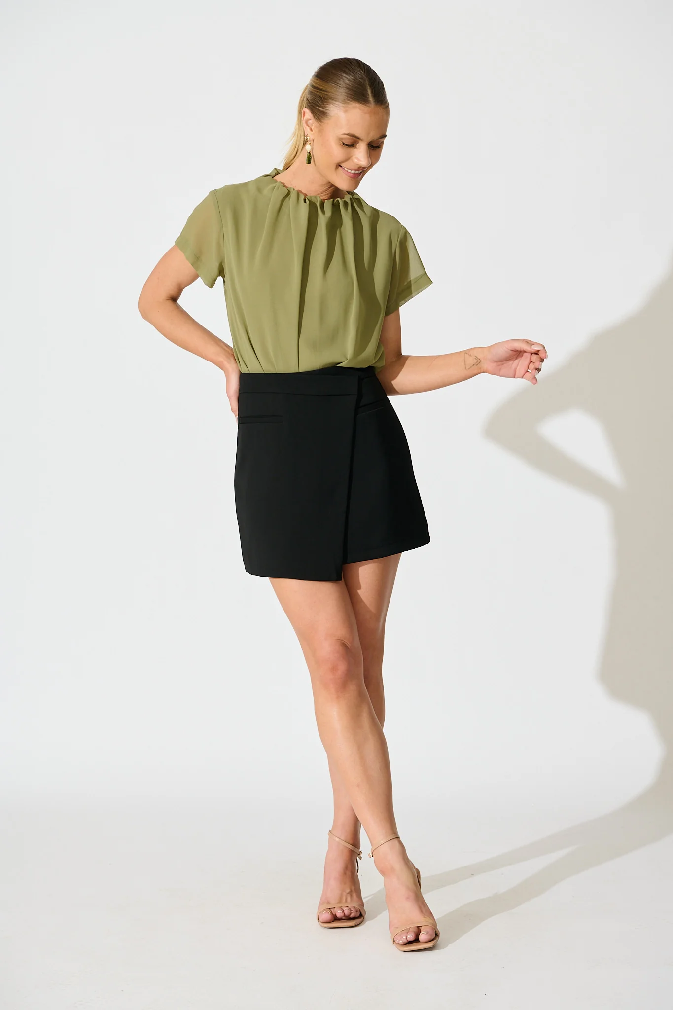Fayra Top in Sage Chiffon - Image 5