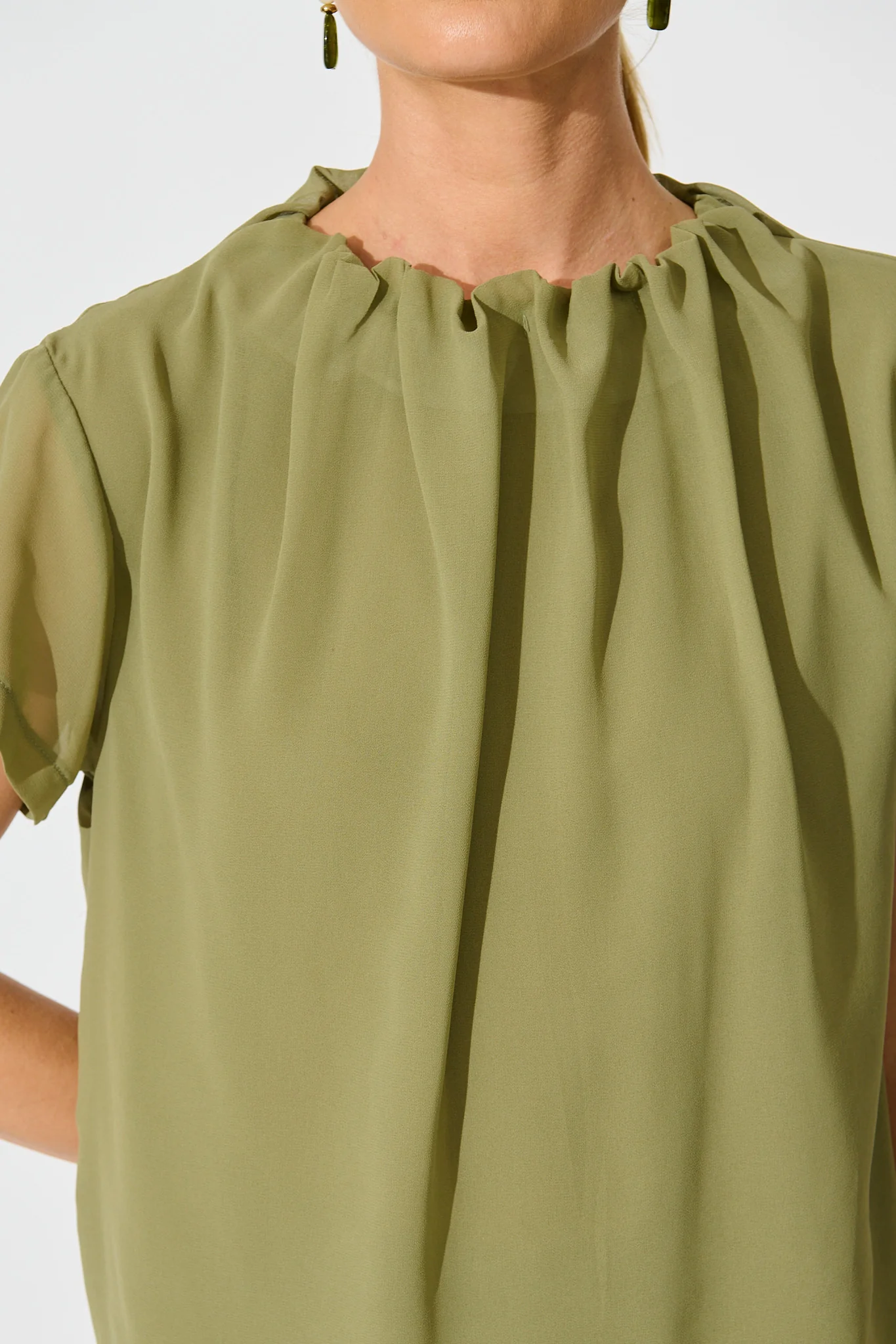 Fayra Top in Sage Chiffon - Image 6