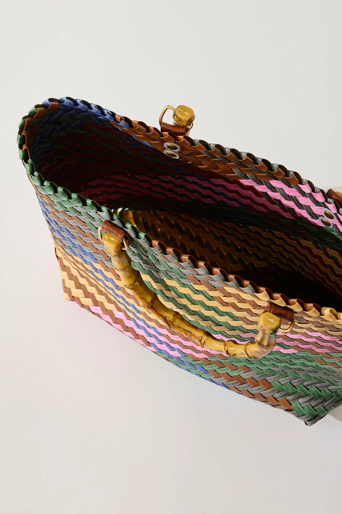Fiesta Tote Bag In Multi Rattan - Image 6