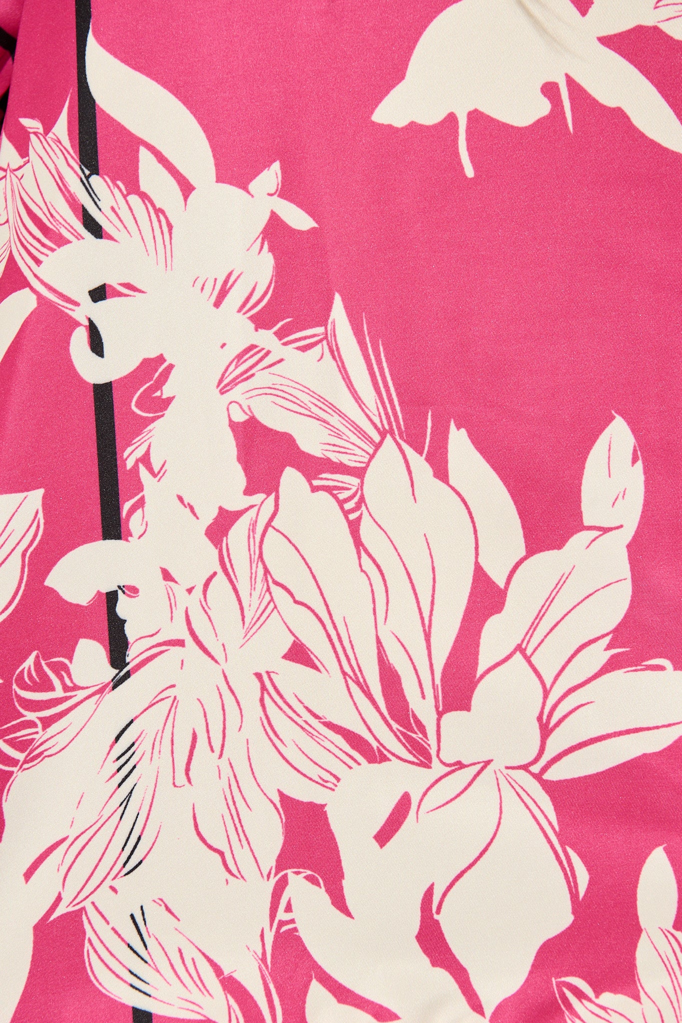 Fione Shirt Dress in Magenta Floral Satin - Image 9