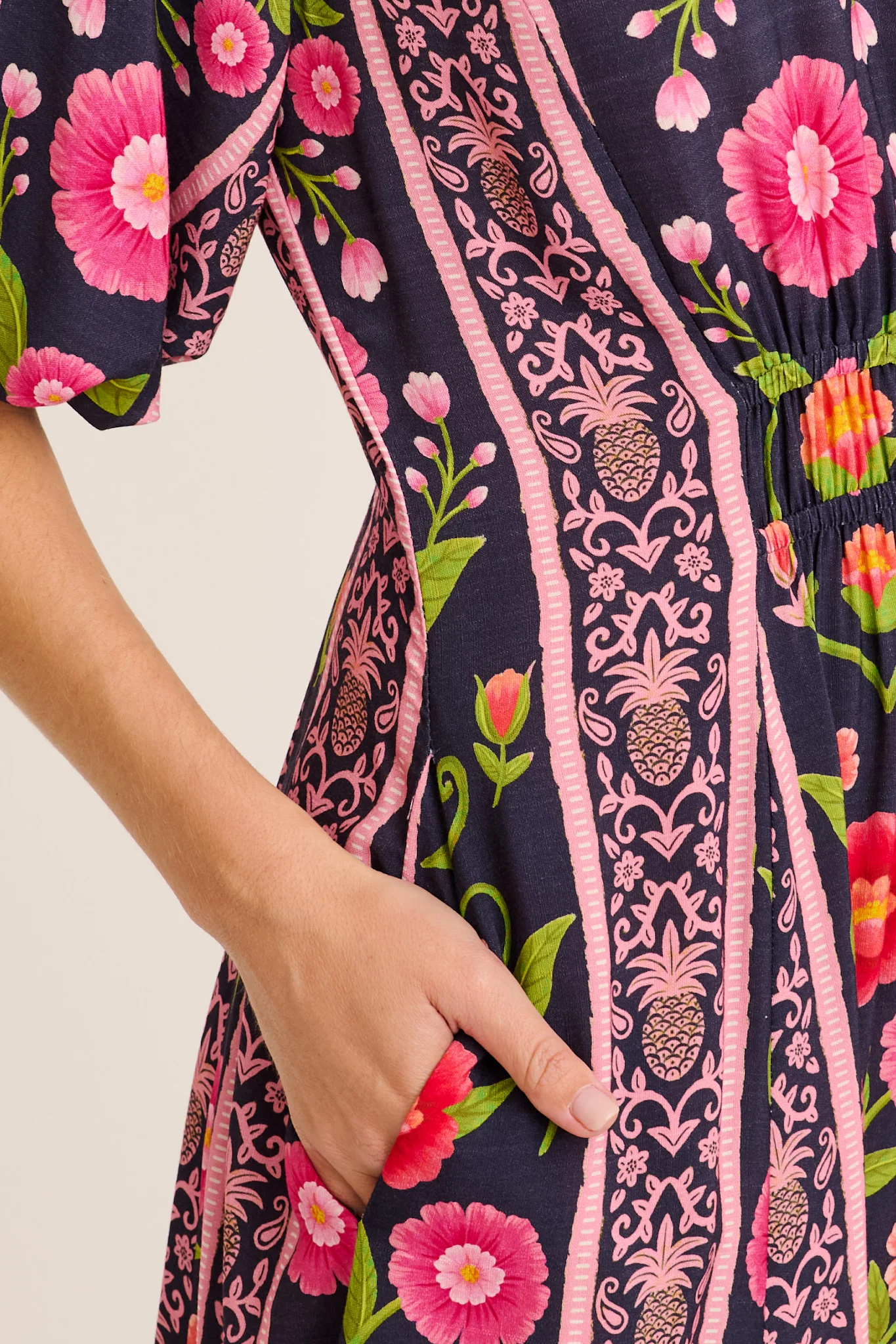 Flair Dress In Multi Floral Print - Image 5