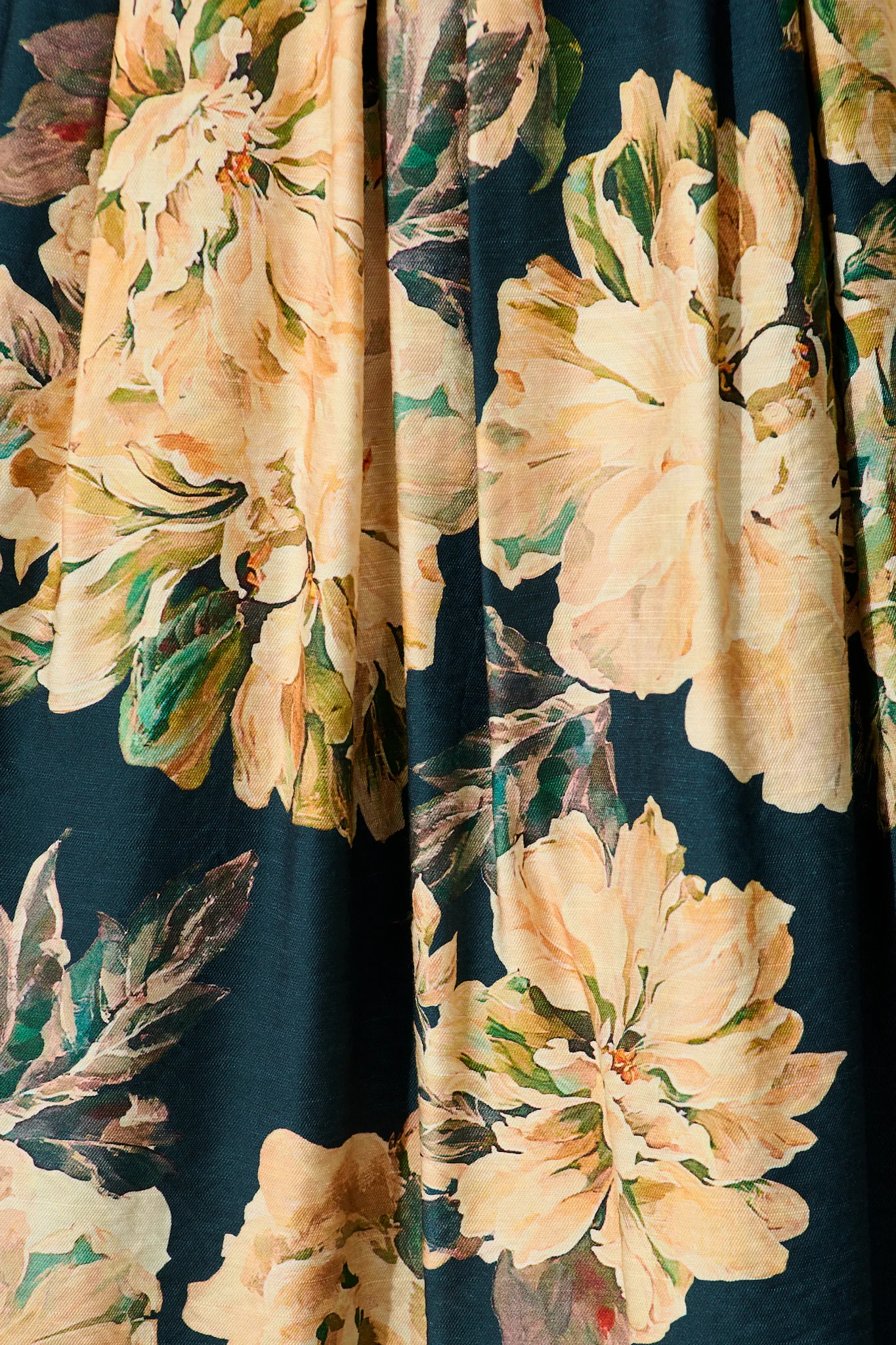 Fleurette Midi Skirt in Teal with Cream Floral - Image 6