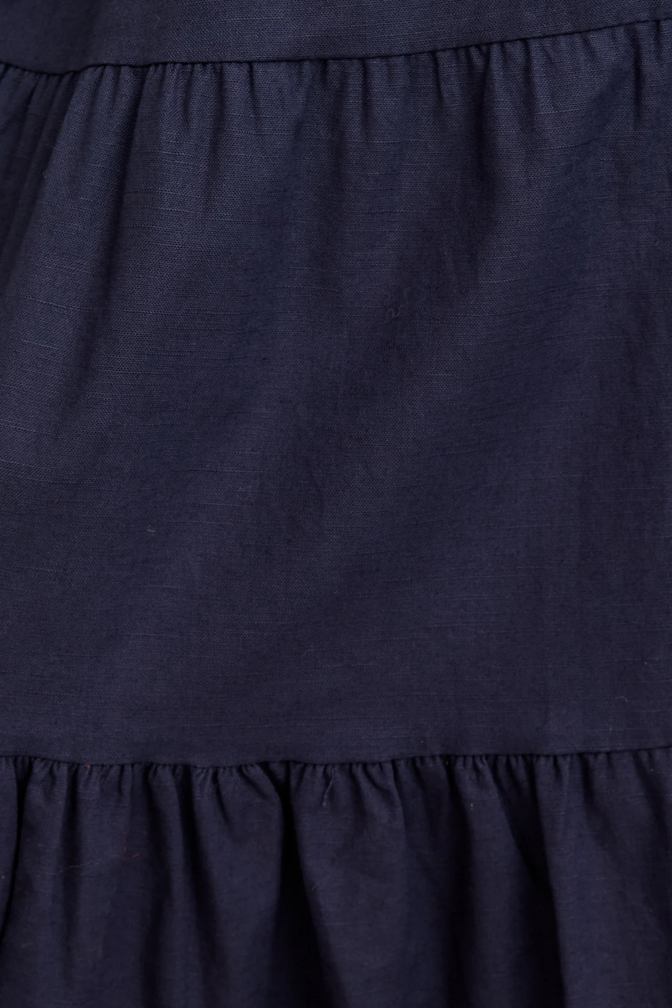 Floating Free Smock Dress in Navy Cotton Linen - Image 6