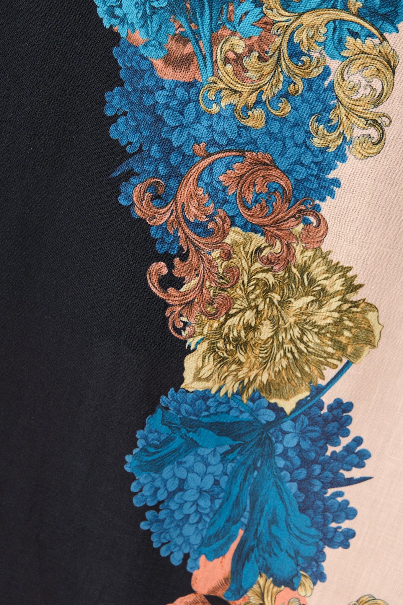 Floral Muse Maxi Skirt in Black Multi Floral Linen Blend - Image 10