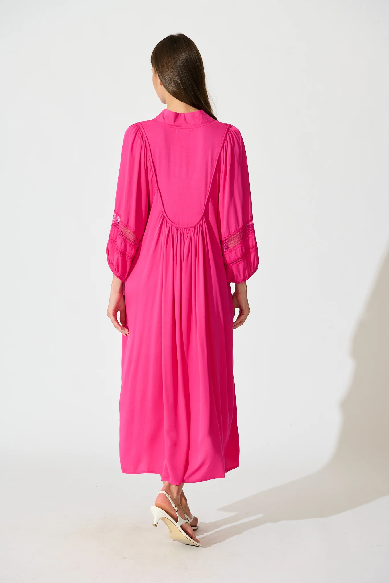 Flore Midi Smock Dress in Pink - Image 4