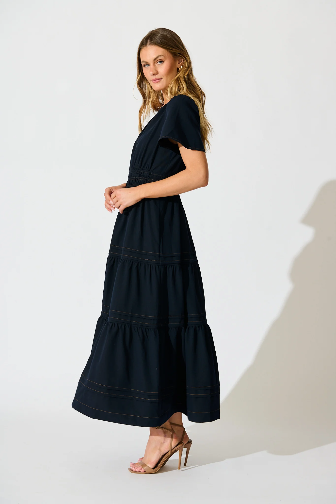 Florencia Maxi Dress in Navy - Image 3