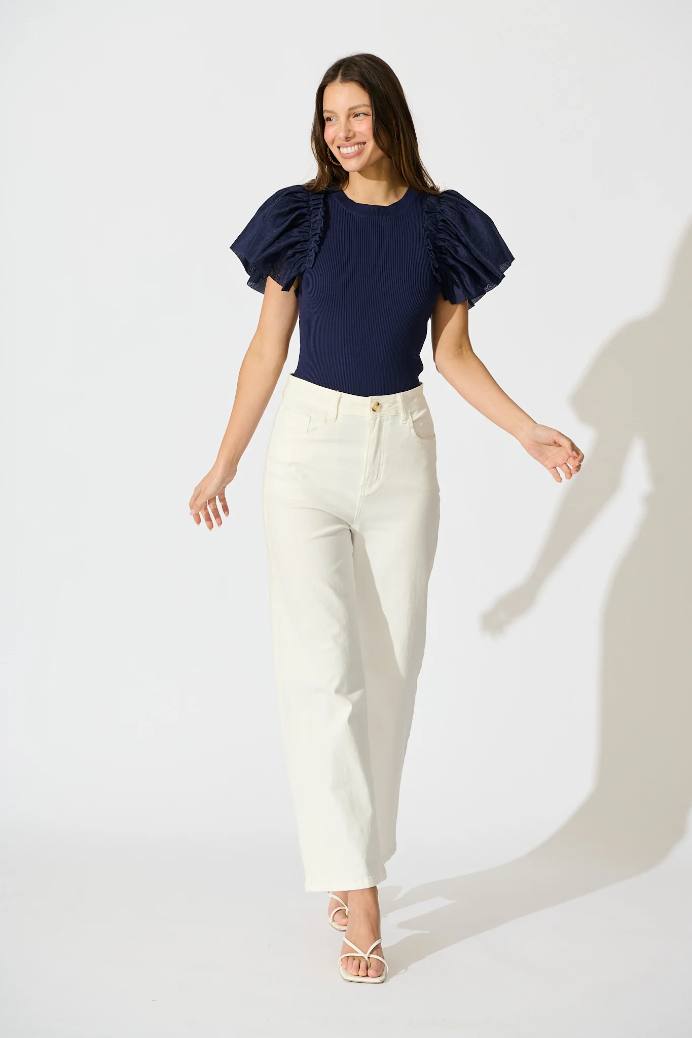 Fly Away Knit Top in Navy - Image 5