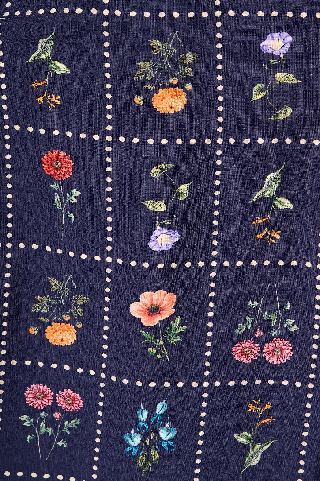 Framed in Florals Midi Shirt Dress in Navy with Multi Floral - Image 6