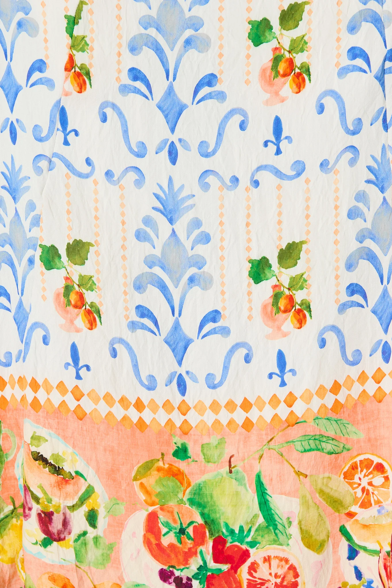 Frieda Maxi Dress in Multi Fruit Border Print - Image 10
