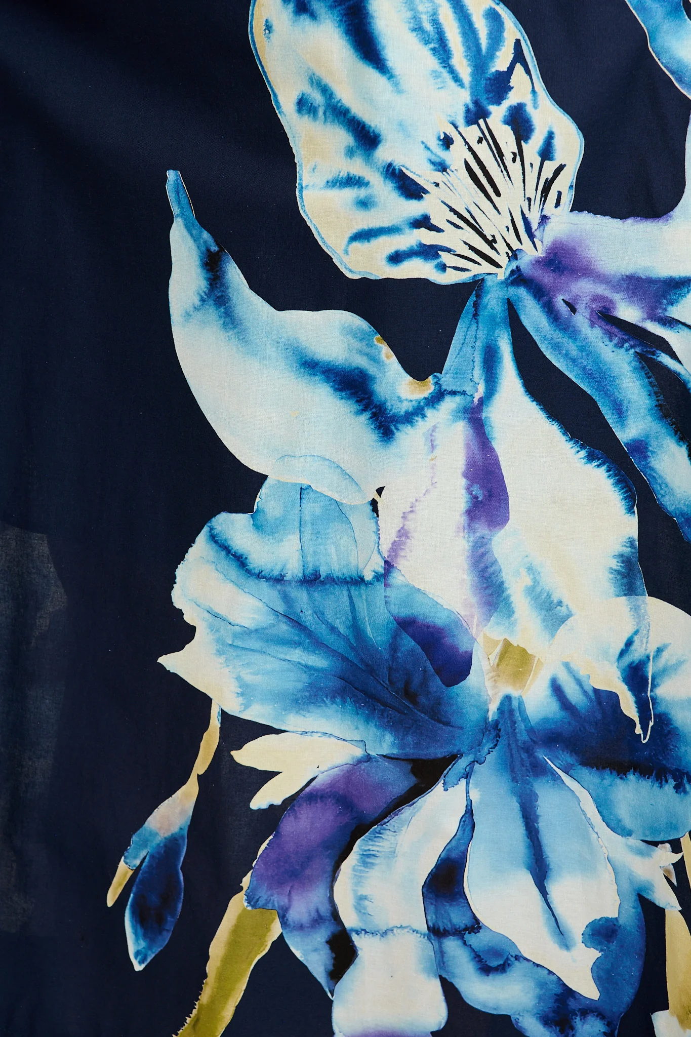 From The Heart Maxi Skirt in Navy with Blue Floral Cotton - Image 6