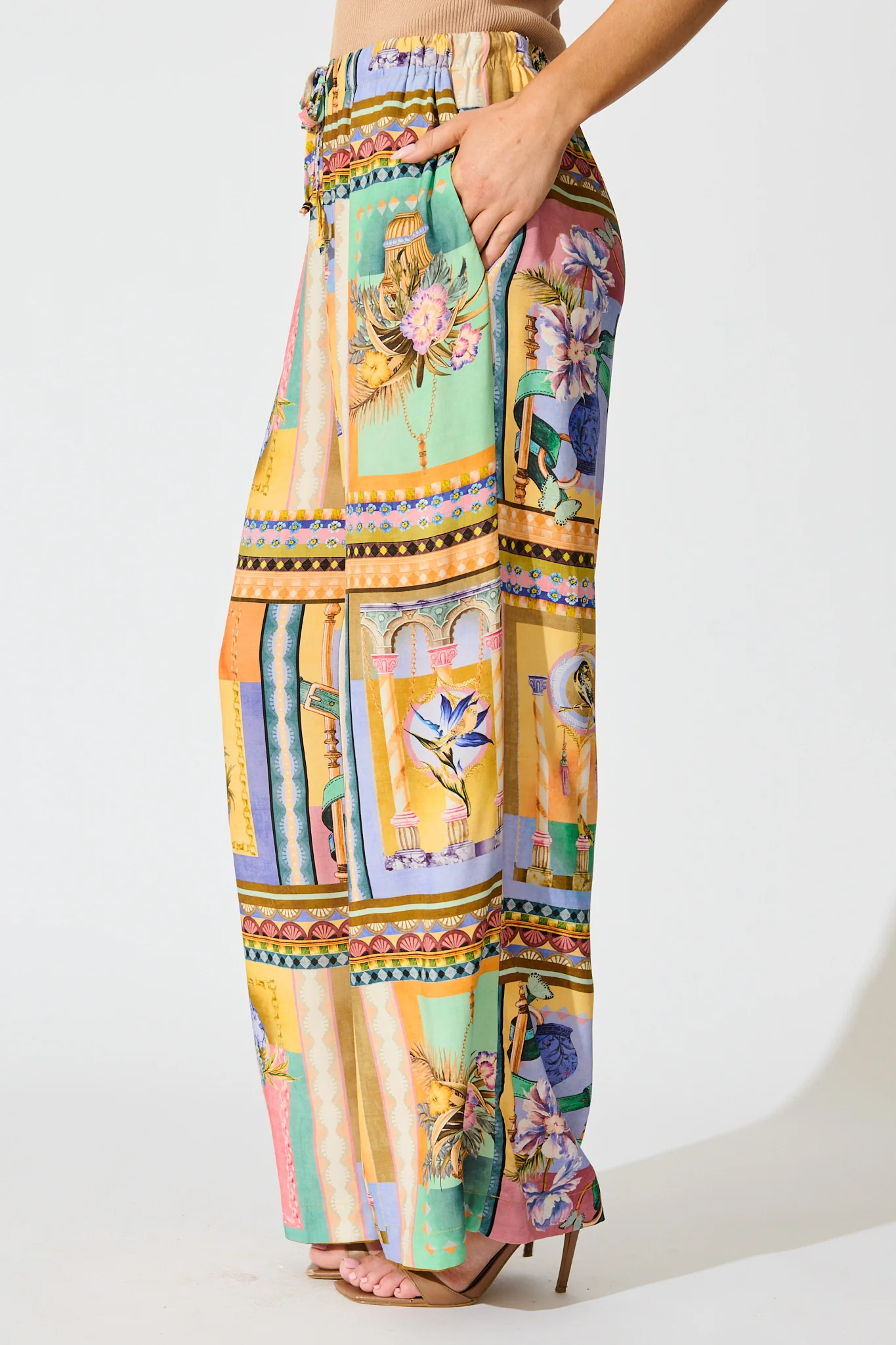 Galleria Pant in Multi Conversational Print - Image 2