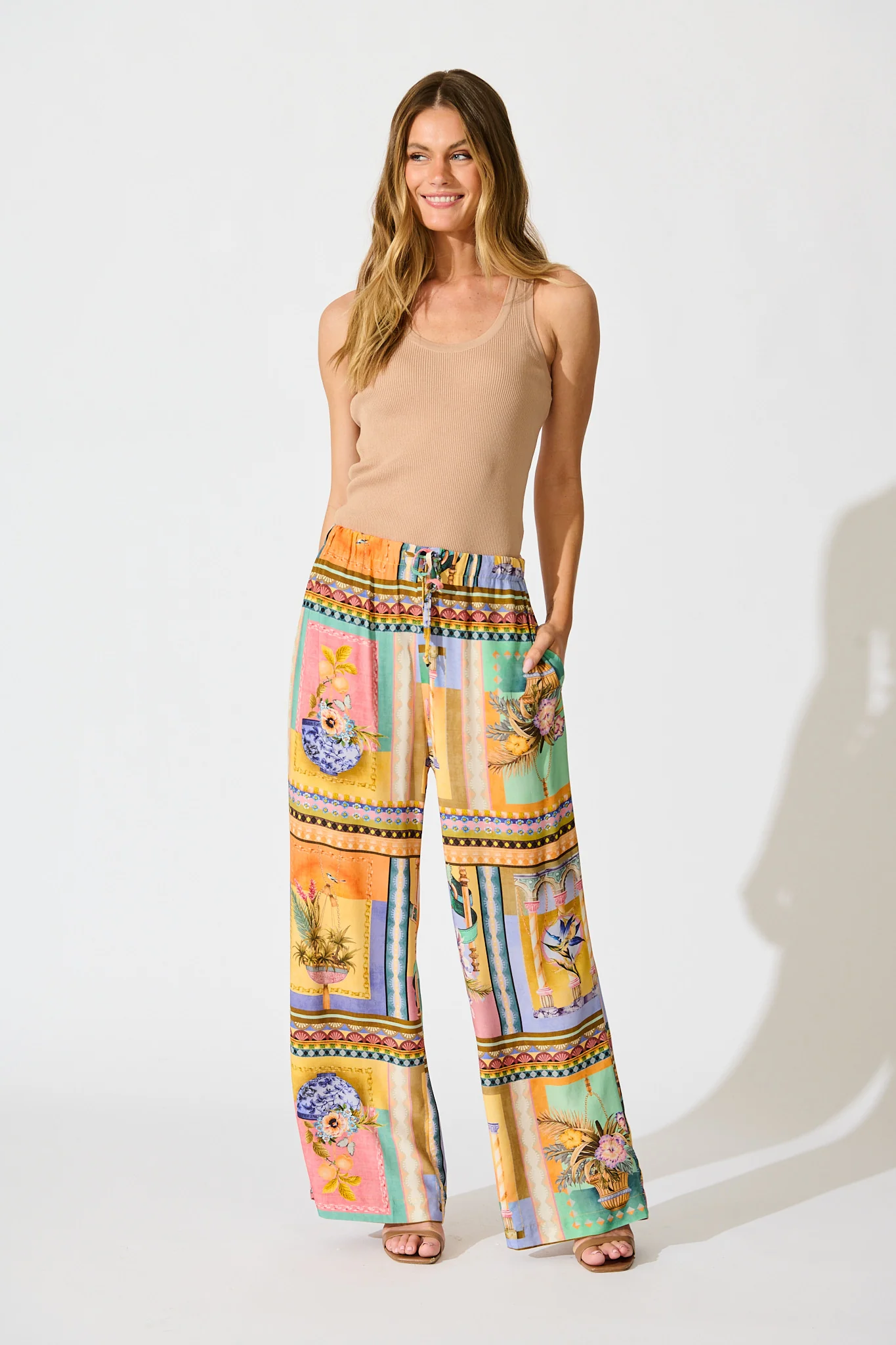 Galleria Pant in Multi Conversational Print - Image 4