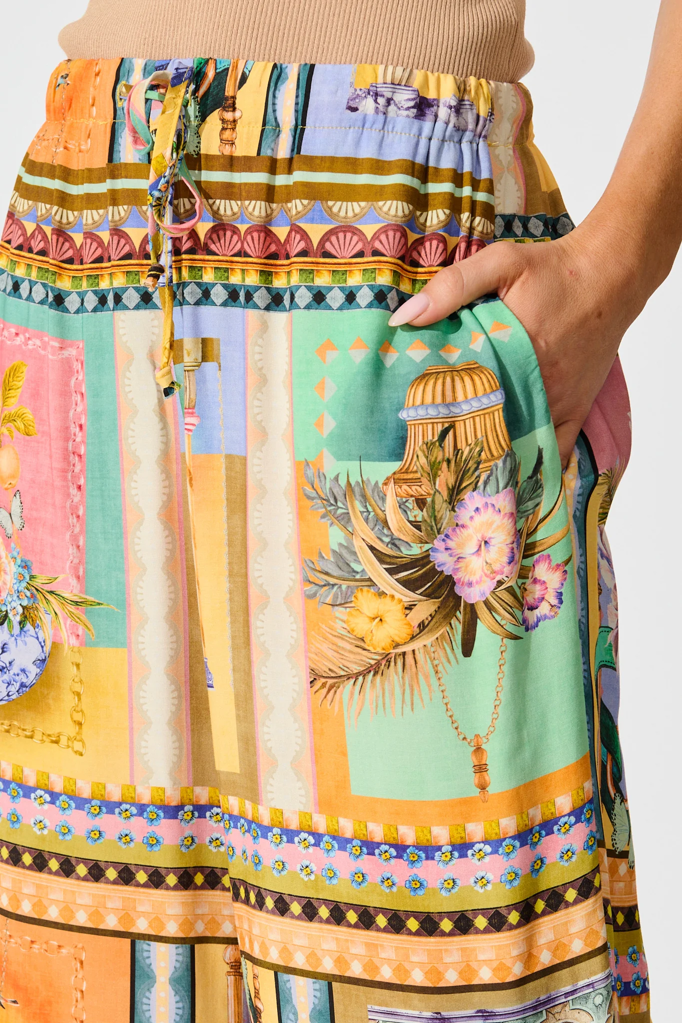 Galleria Pant in Multi Conversational Print - Image 5