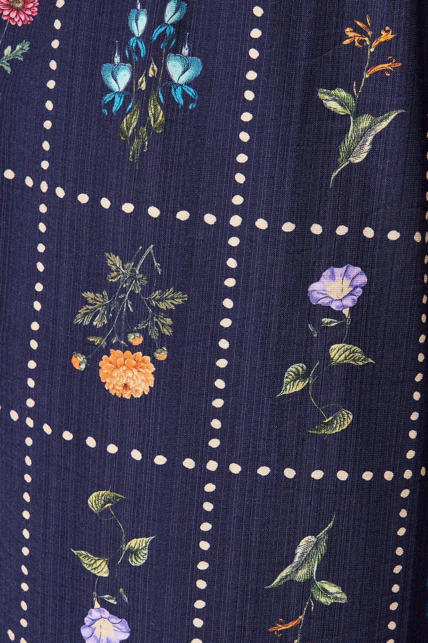 Garden Frame Pant in Navy with Multi Floral - Image 6