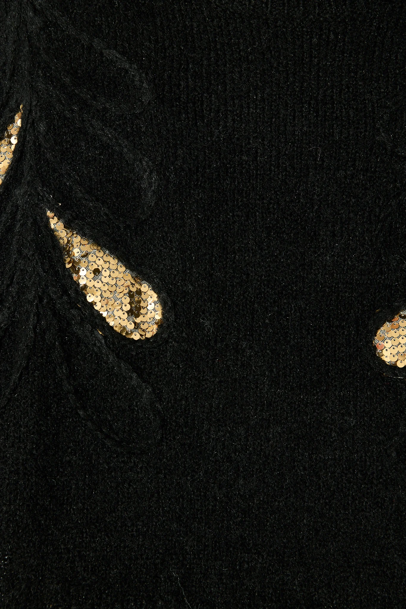 Gemma Knit in Black with Gold Sequin Wool Blend - Image 5