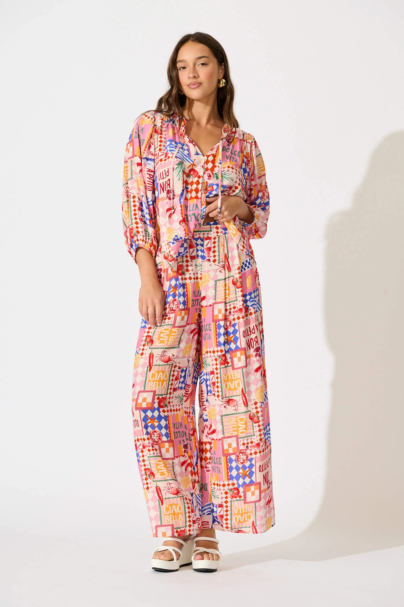 Gilligan Pant In Multi Conversational Print - Image 5