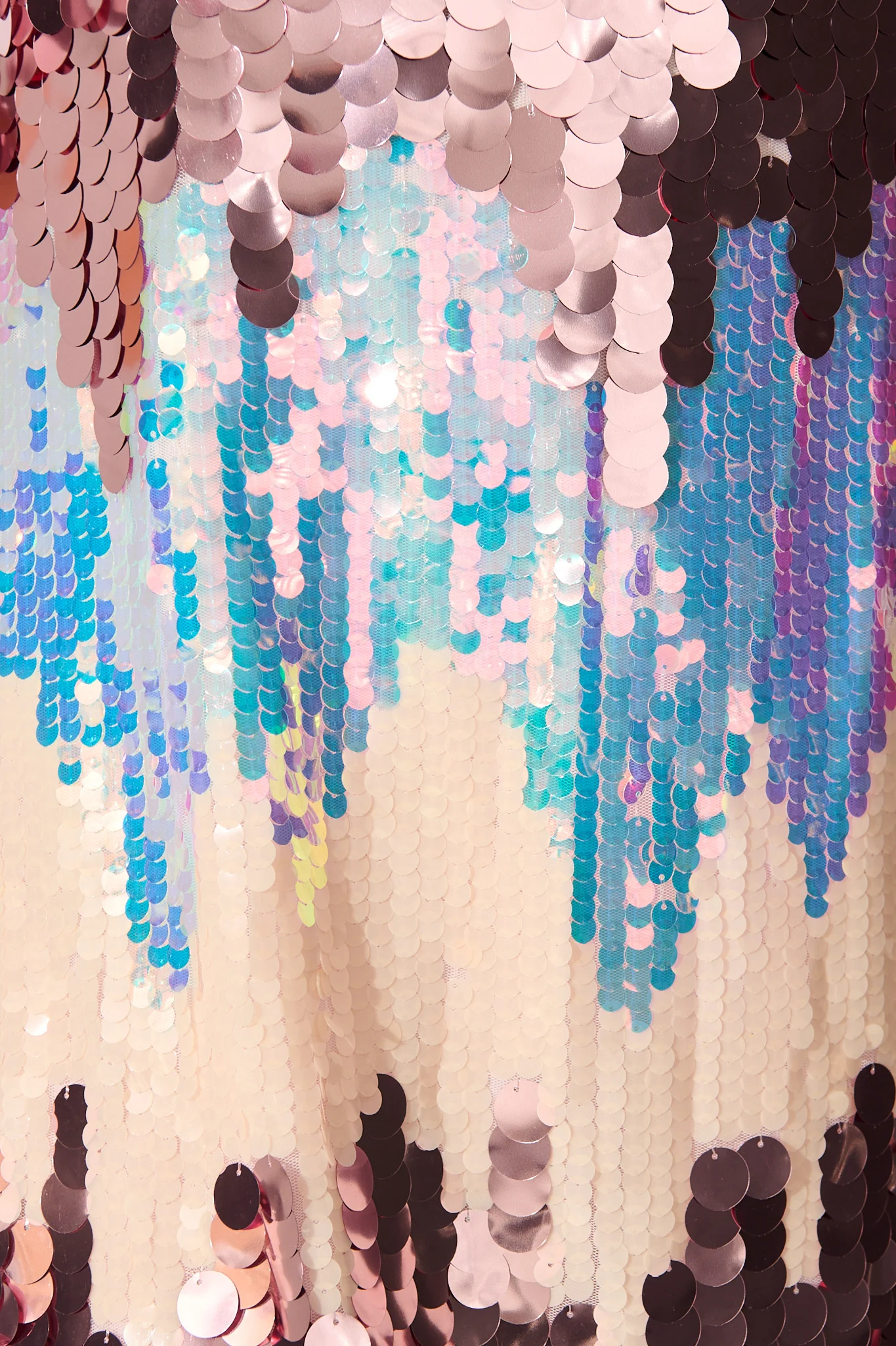 Glitter Siren Dress in Pink Multi Sequin - Image 9