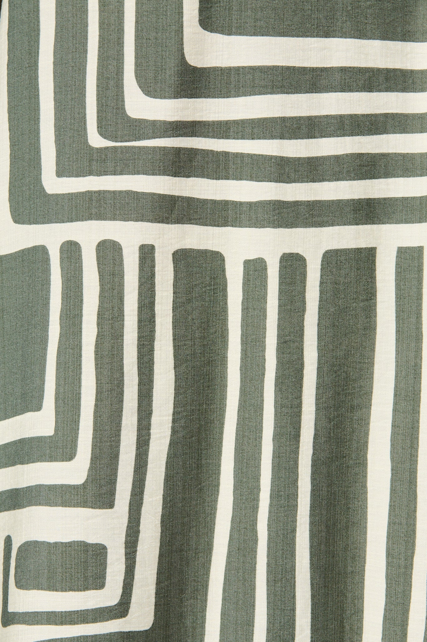 Goldie Pant in Cream and Green Geometric Print - Image 6