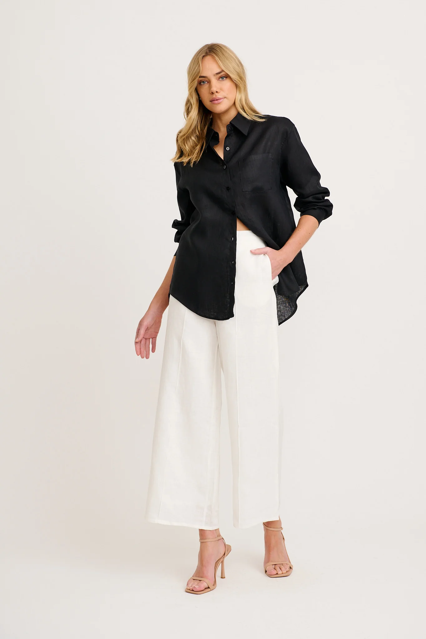 Halara Pant in White Linen - Image 13