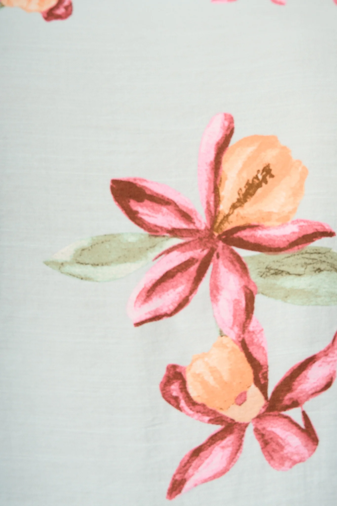 Hallie Top in Pale Blue with Pink Floral Print - Image 6