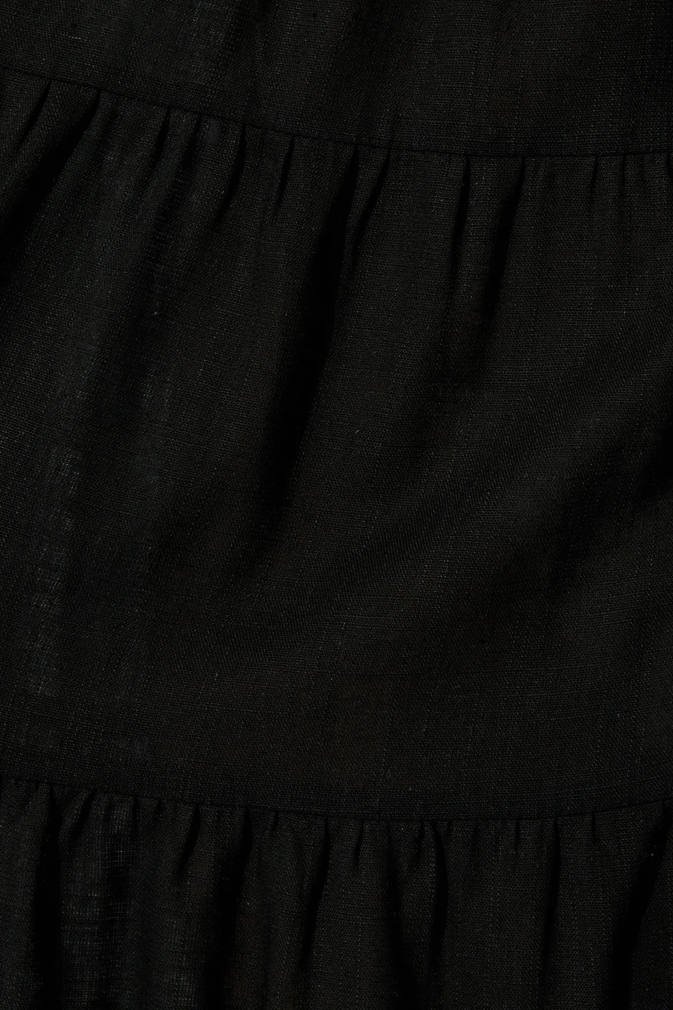 Harlene Smock Dress in Black Linen Blend - Image 6