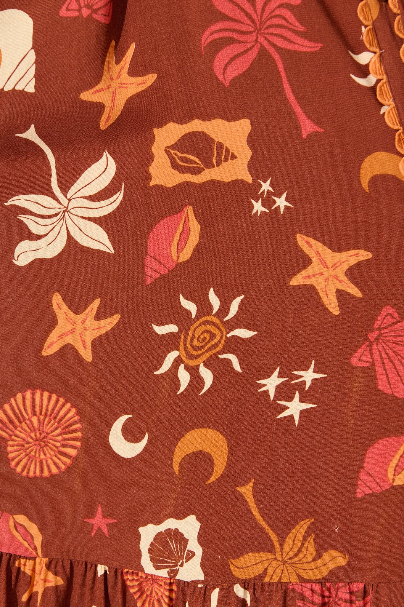 Harles Midi Shirt Dress in Multi Brown Summer Print - Image 6