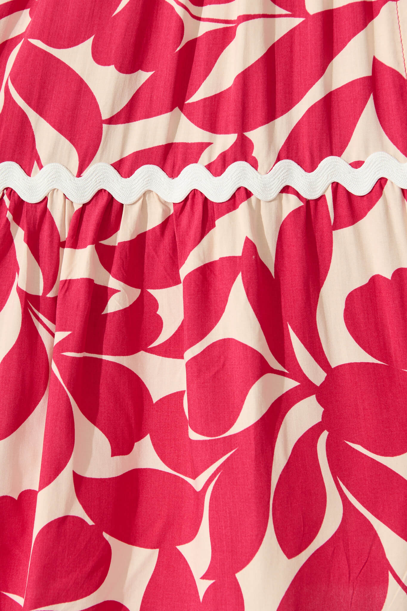 Hayati Smock Dress In Pink Leaf - Image 6