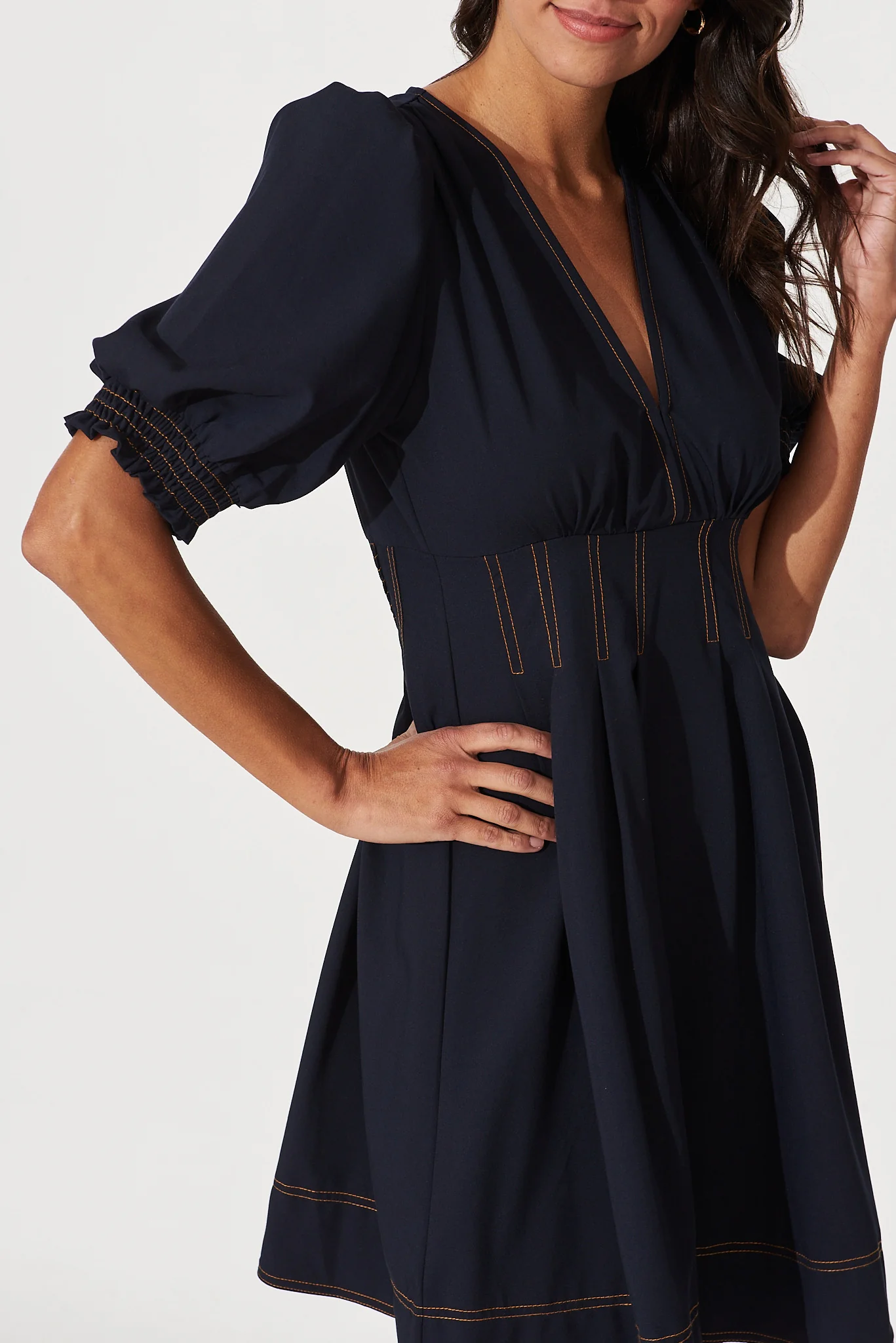 Hazel Dress In Navy - Image 5