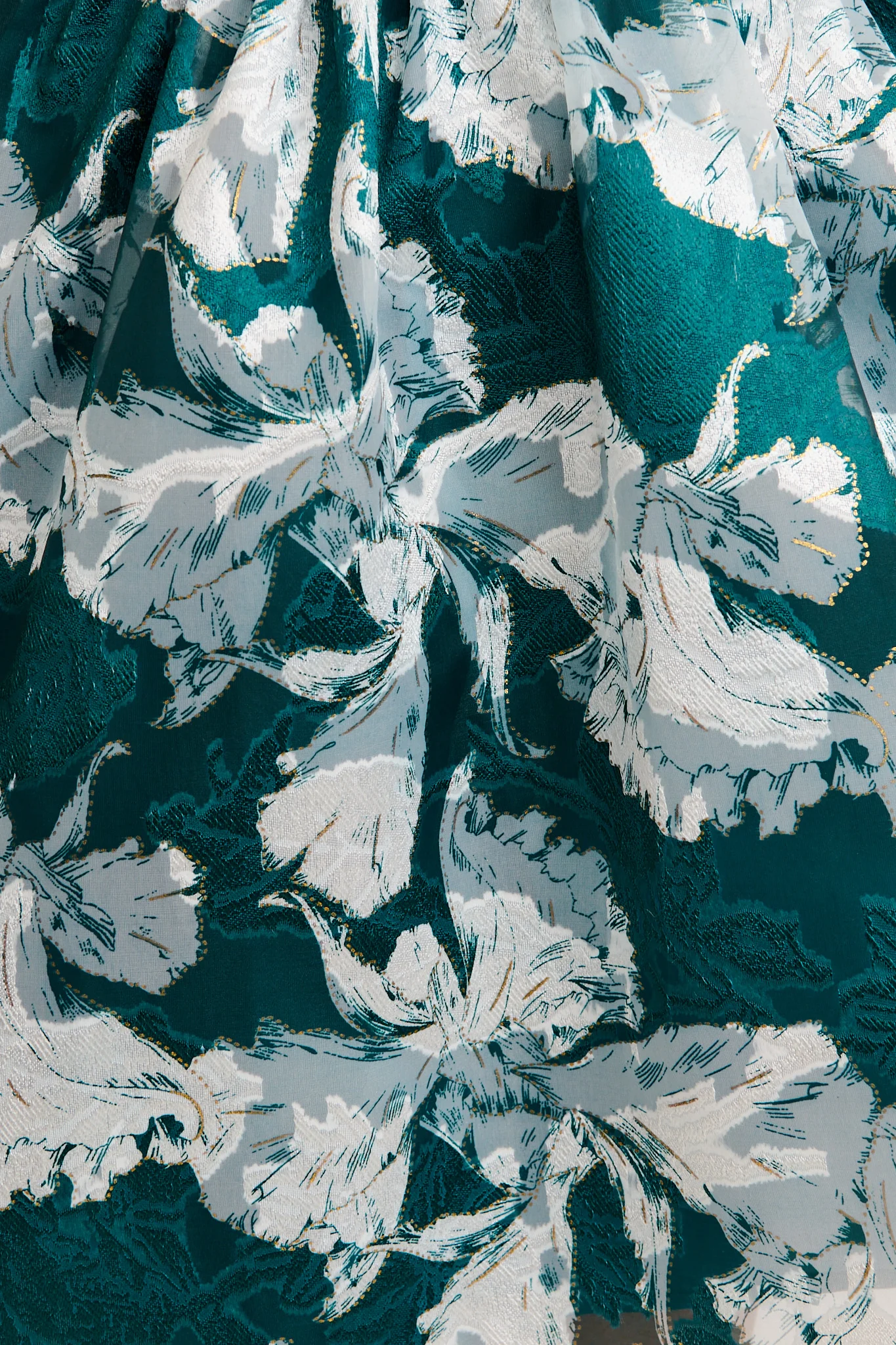 Heartstruck Dress in Emerald Floral Organza - Image 9