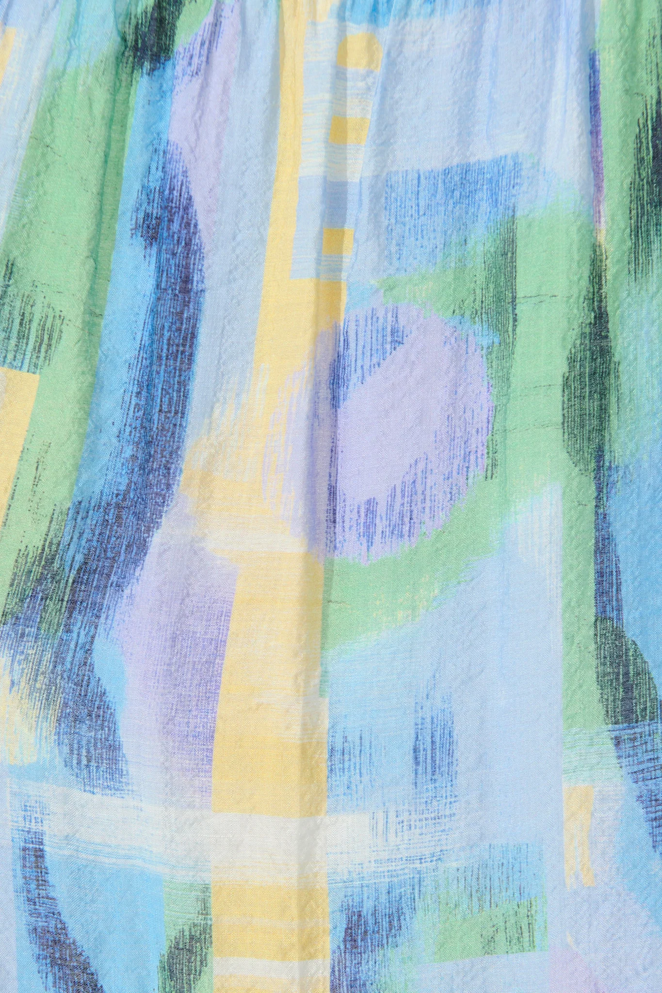 Heloise Midi Dress in Blue Print - Image 6