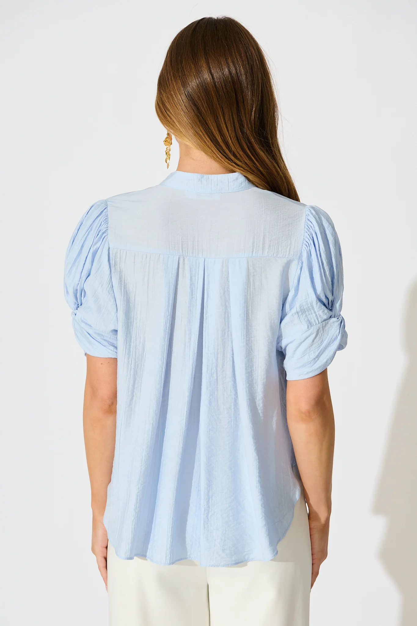 Helsi Top In Blue Cotton Blend - Image 4