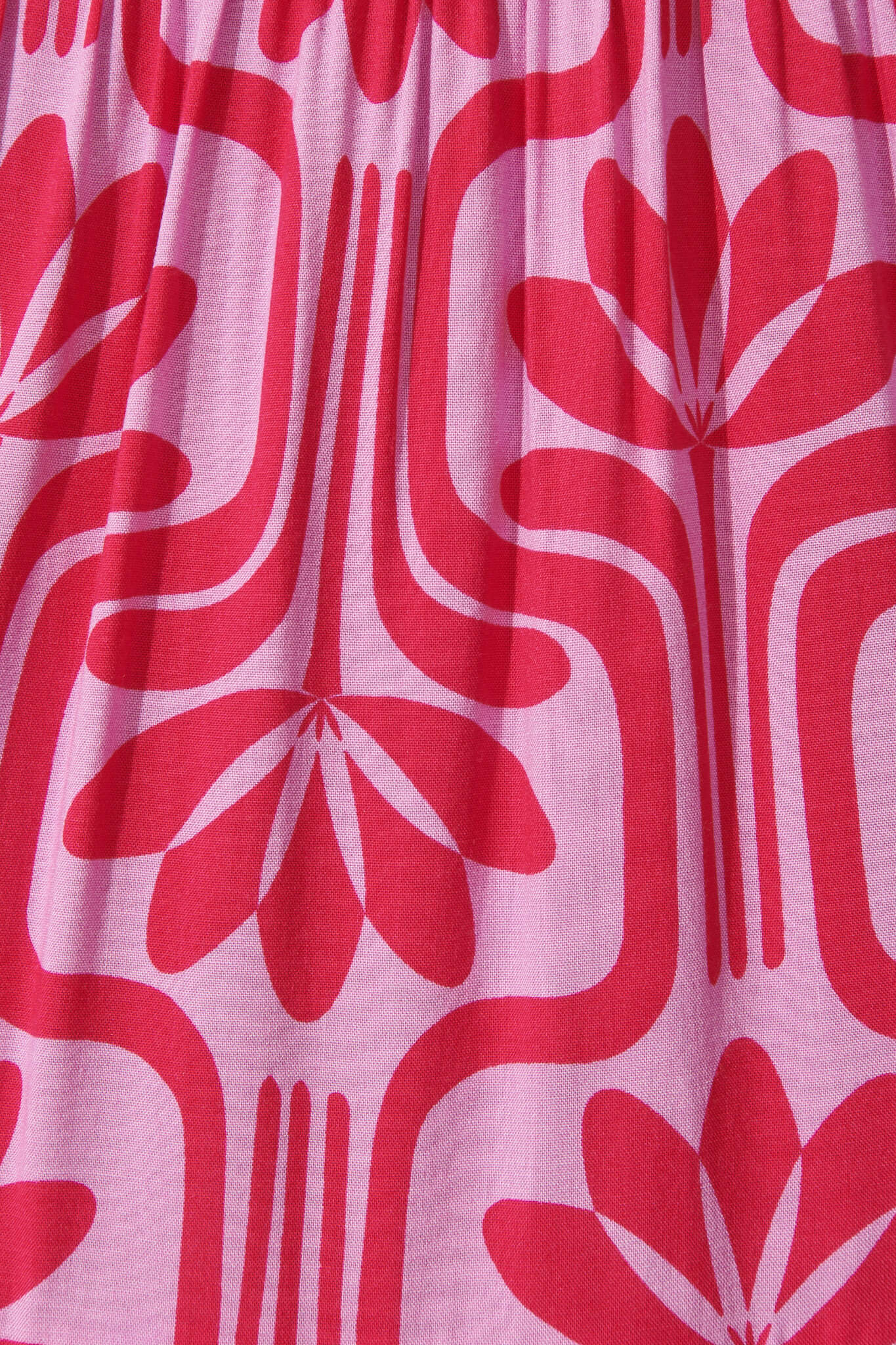 Hill Midi Shirt Dress In Purple With Pink Print - Image 6