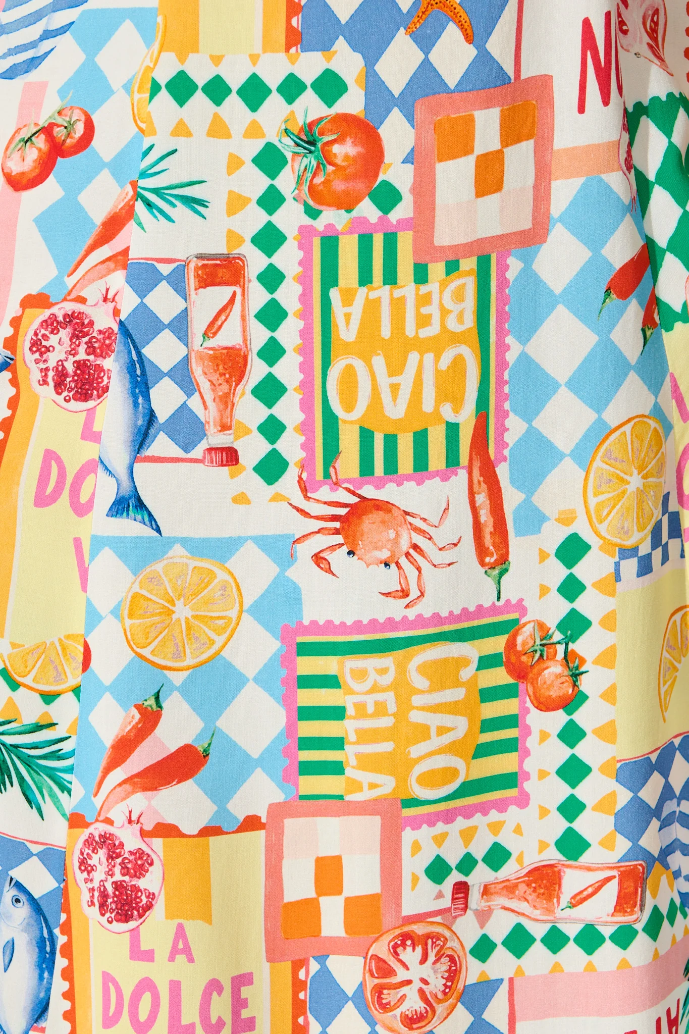 Holiday Crush Maxi Sundress in White Multi Conversational Print - Image 8