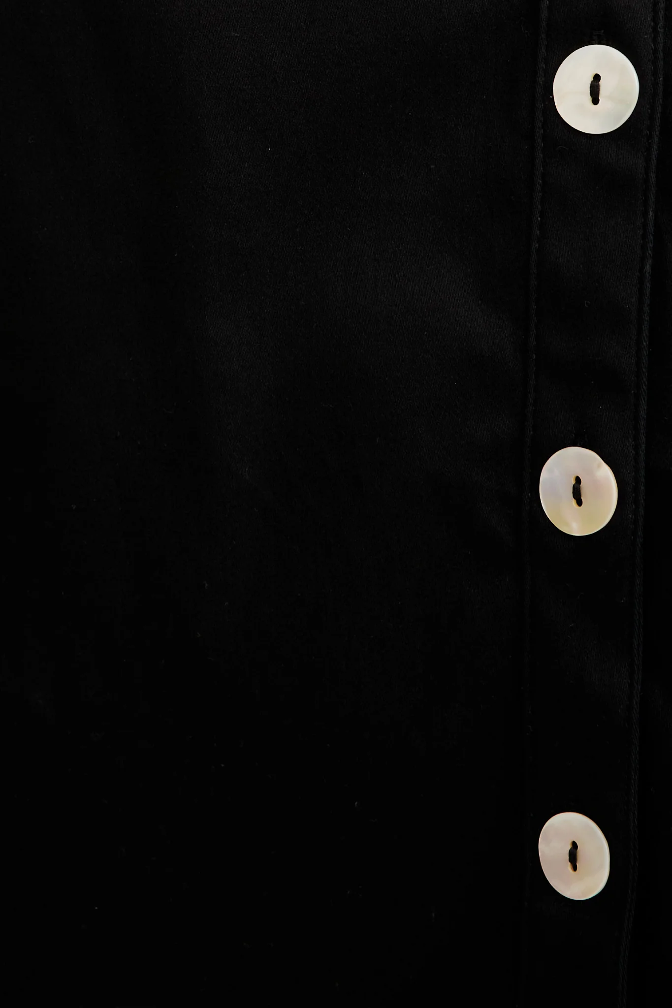 Inspiring Midi Shirt Dress in Black Cotton Blend - Image 10