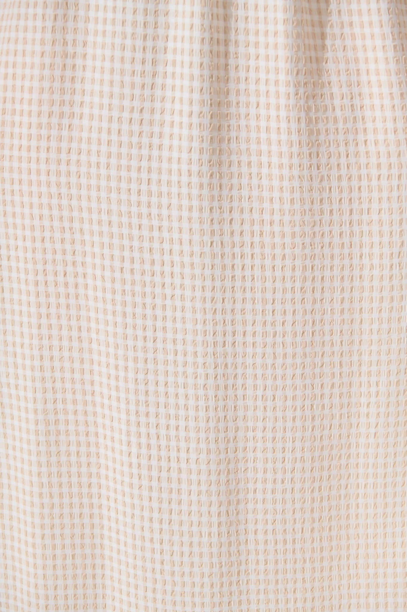 Ionia Maxi Dress in Beige and White Gingham - Image 7