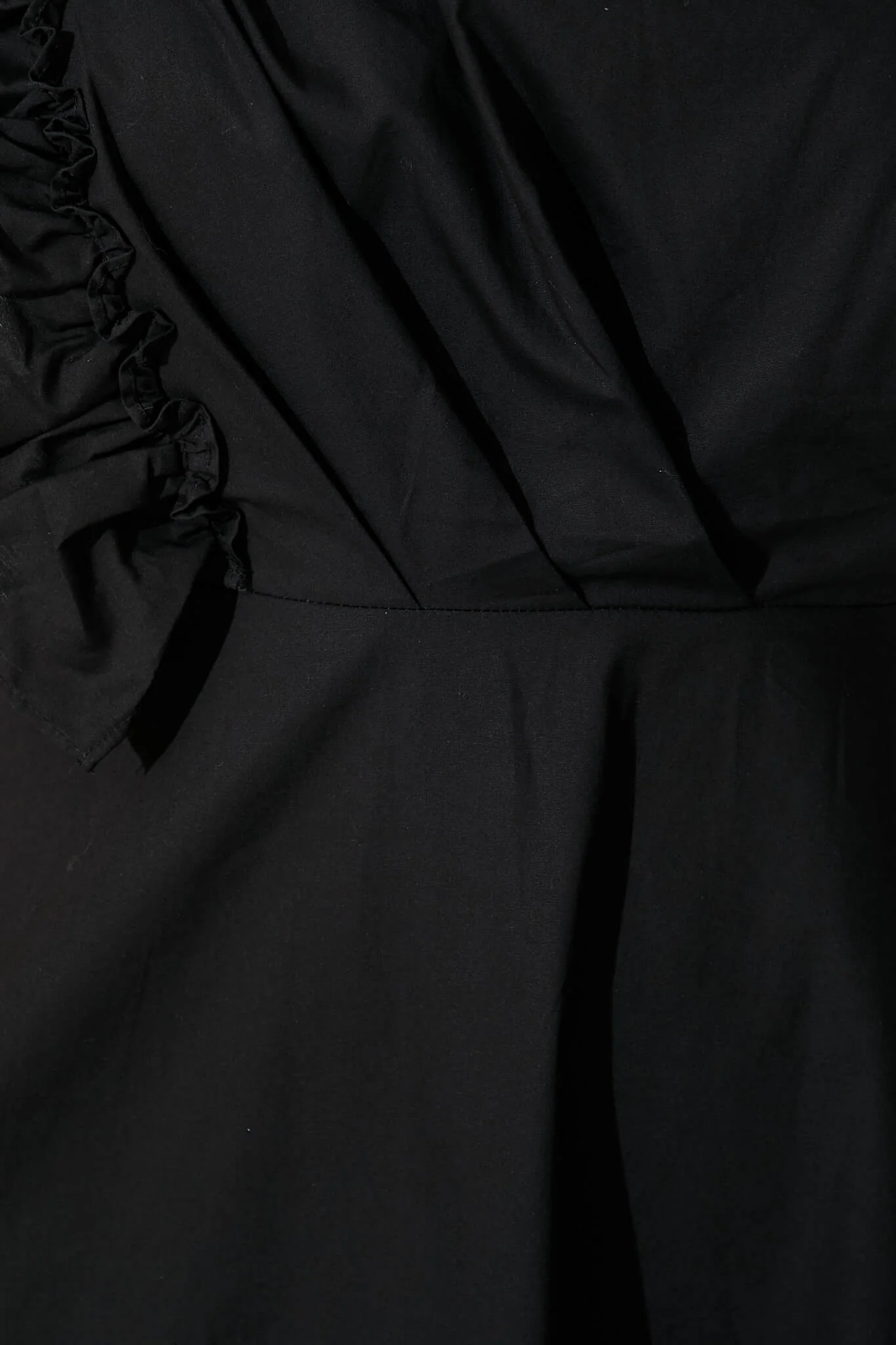 Irisa Maxi Dress in Black Cotton - Image 7