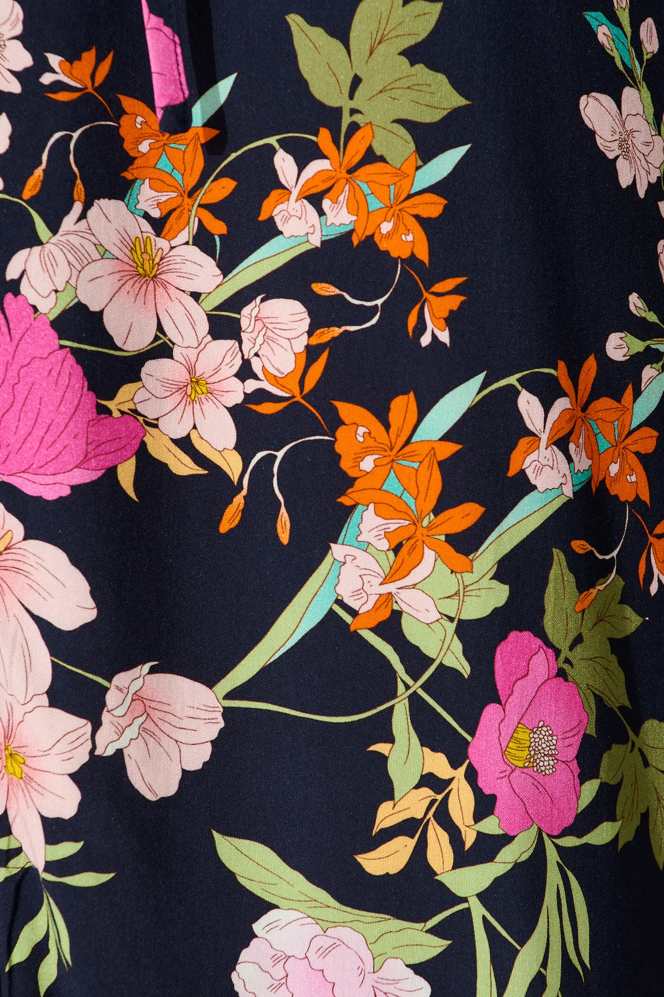 Isla Botanica Midi Shirt Dress in Navy Multi Floral - Image 10