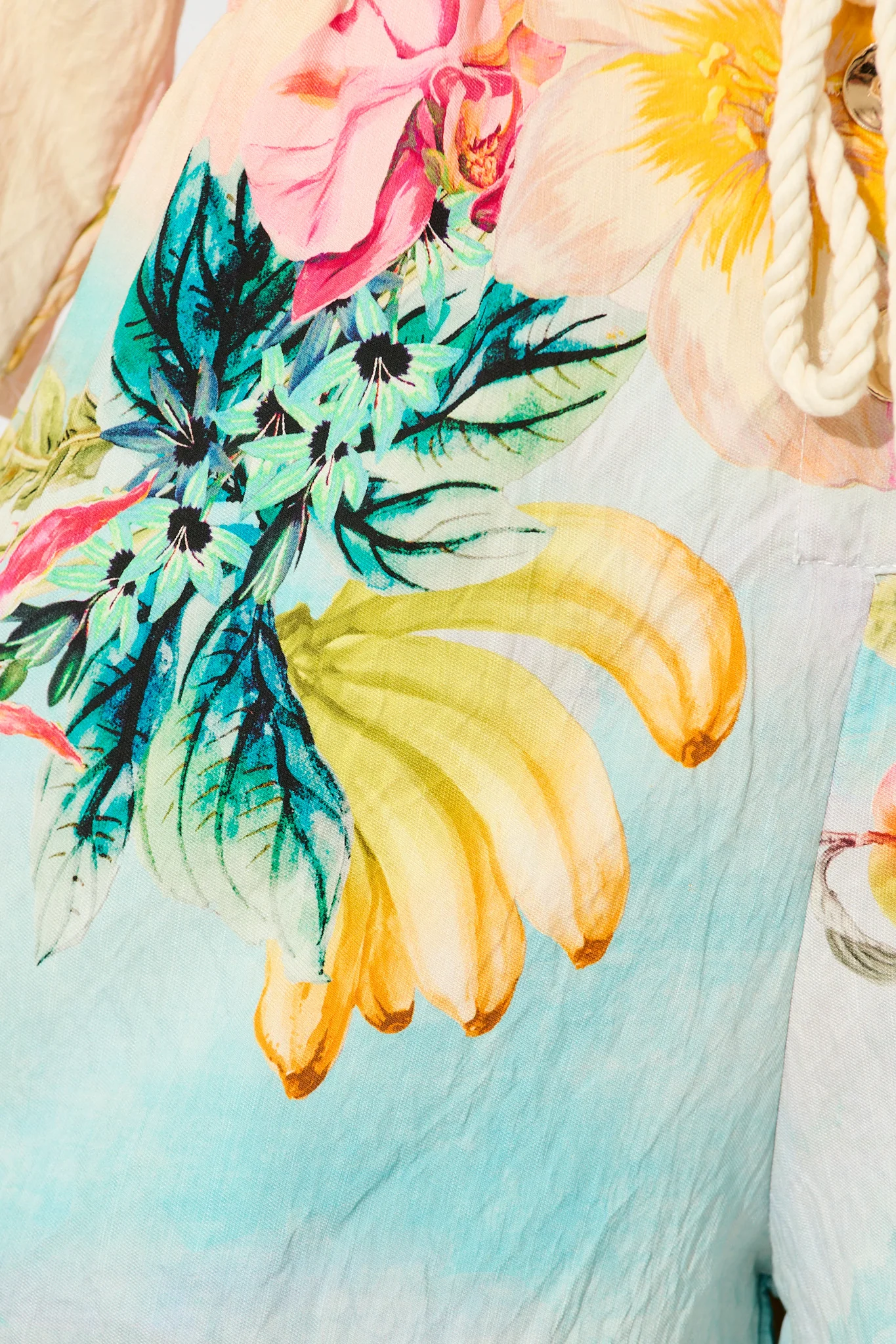 Island Dreamscape Playsuit in Multi Tropical Floral Print - Image 9