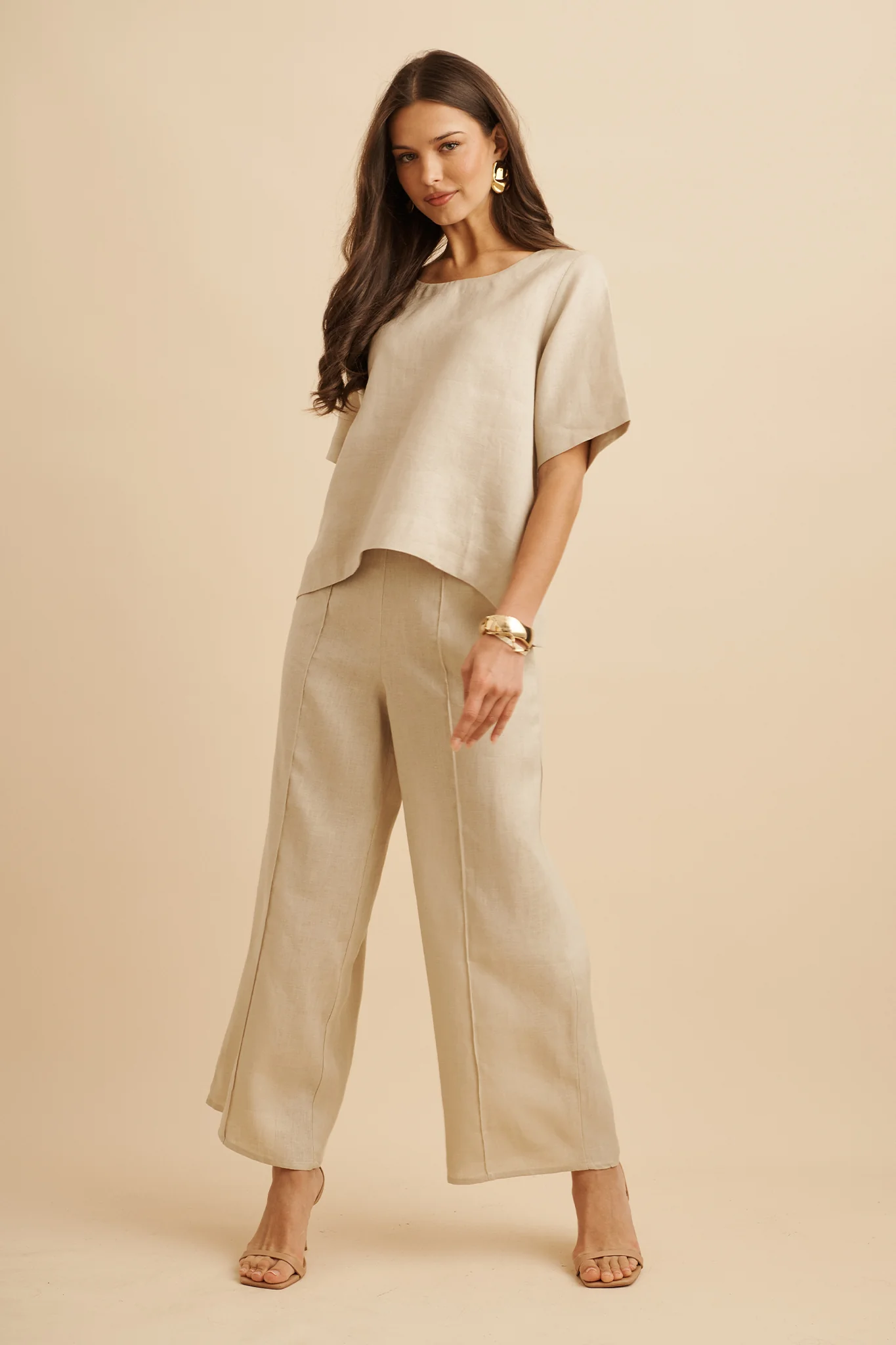 Island Soul Top in Stone Linen - Image 2