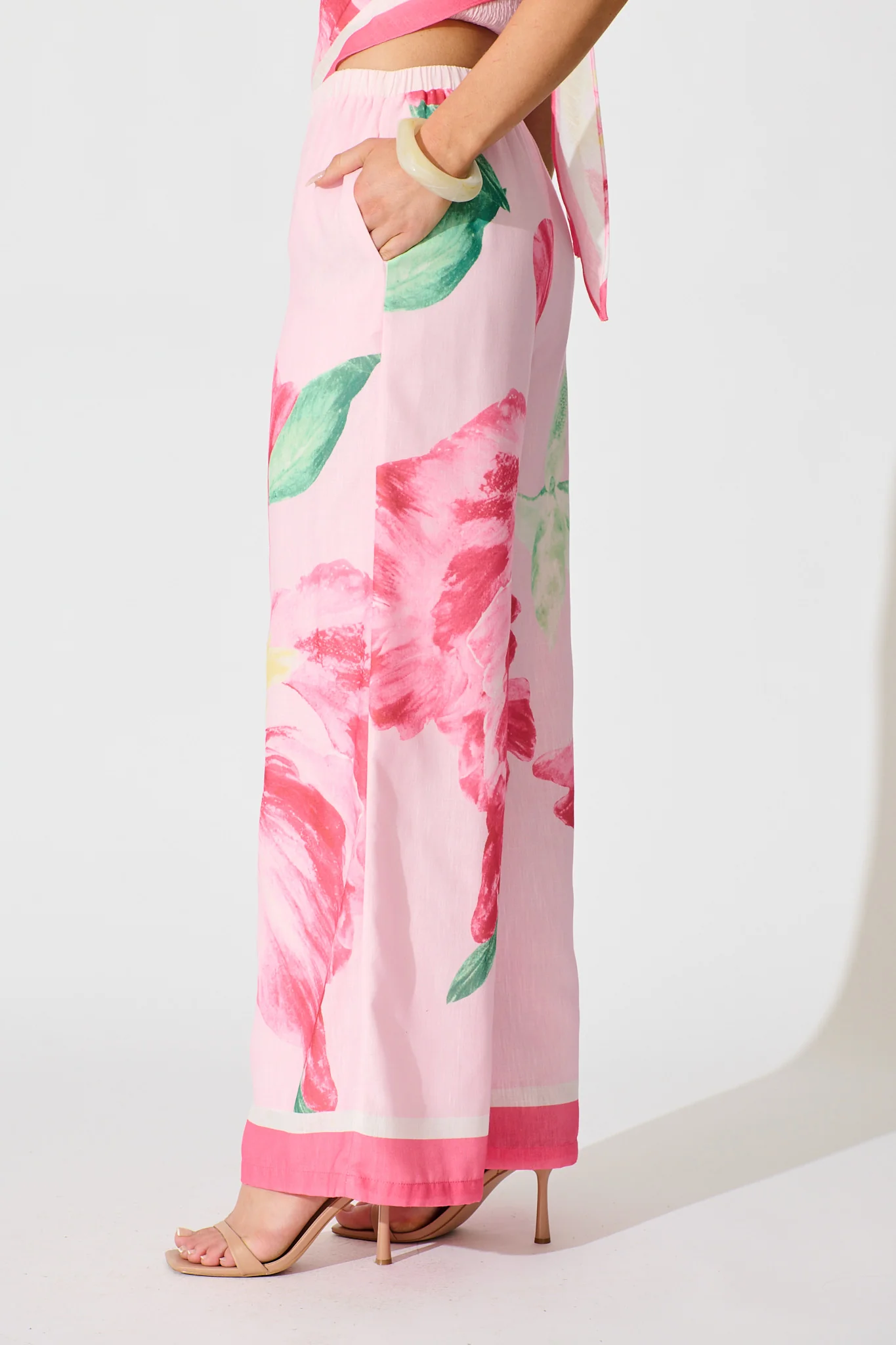 Isolde Pant in Pink Floral - Image 2