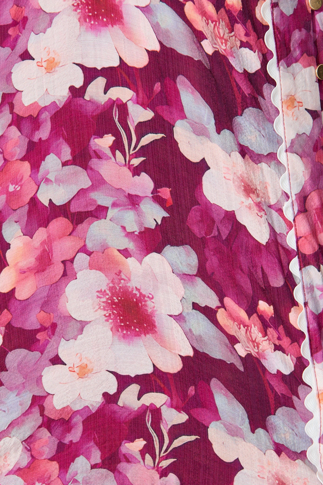 Izzy Dress in Plum Floral with Ric Rac Trim - Image 6